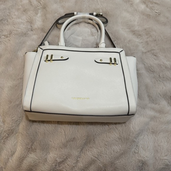 Liz Claiborne Handbags - NWT Liz Claiborne Purse Tote Bag Mini‎ Tuxedo Cream Over the Shoulder Purse